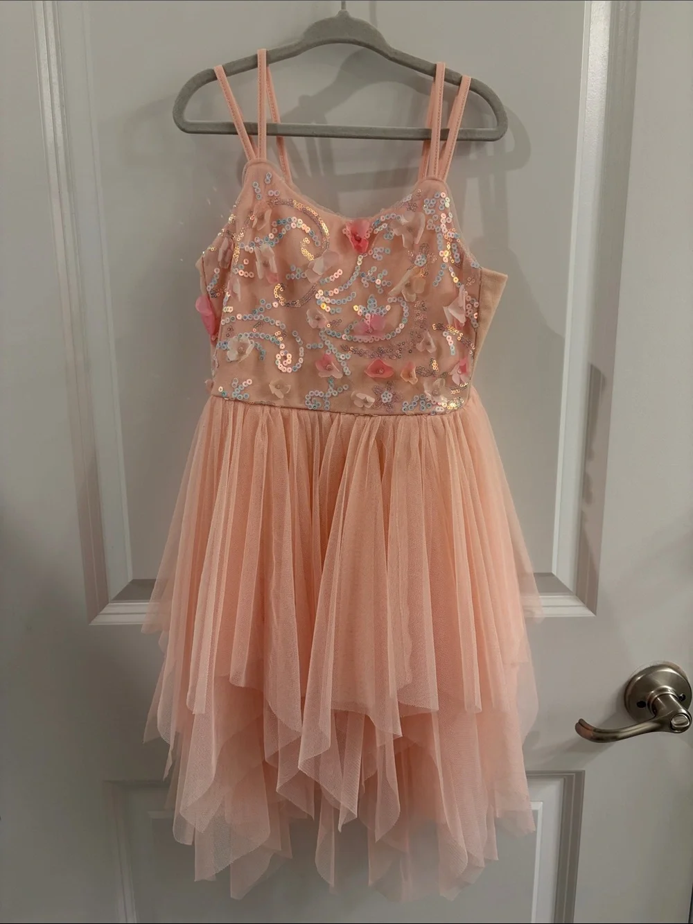 cat formal dress & Jack Peach Tulle with Sequin Bodice thanksgiving girls